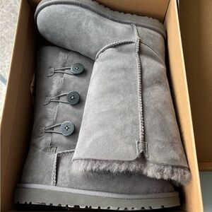 UGG Gray Button Boots